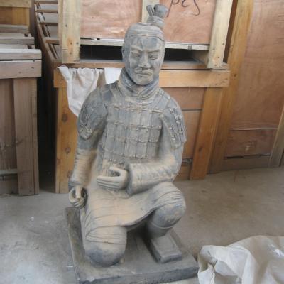 China Asian Garden Marble Statue Warrior Decorative Natural Stone Life Size Chinese Statue For Sale for sale