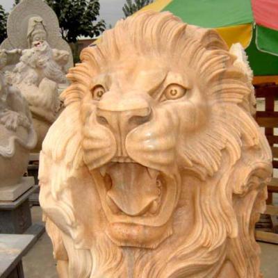 China EUROPE factory direct supply marble statue hand carved stone marble life size lion statue head lion sculpture for sale for sale