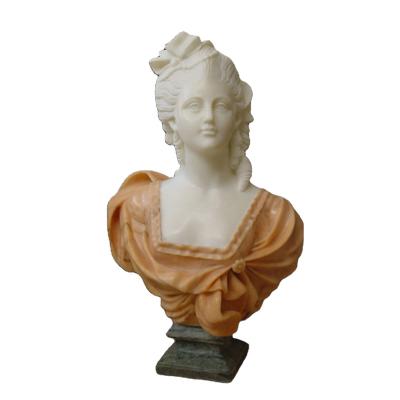 China Beautiful Decorative Life Size Garden Head Statue White Marble Bust Lady Customized by EUROPEAN for sale