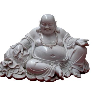 China Brightly Traditional Popular Marble Sculpture Marble Buddha Statue Hand Carved Buddha Statues White Marble for sale