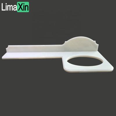 China China Stone White Marble Countertops Customized Modern Special Edge Thassoss Pure Profile Vanity Top for sale