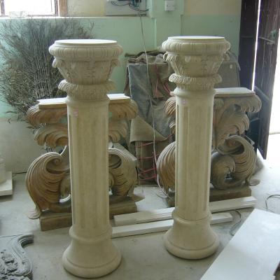 China Solid Natural Stone Hand Carved Columns Home Decorative Pillars Indoor Decorative Pillars for sale