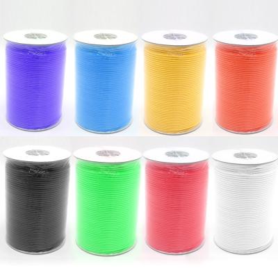 China 3.5mm 4mm 4.5mm 5mm Strong Durable Diameter Stretch Bungee Cord Heavy Duty Polyester Around Shock Elastic Emulsion Rope Rubber Rope for sale