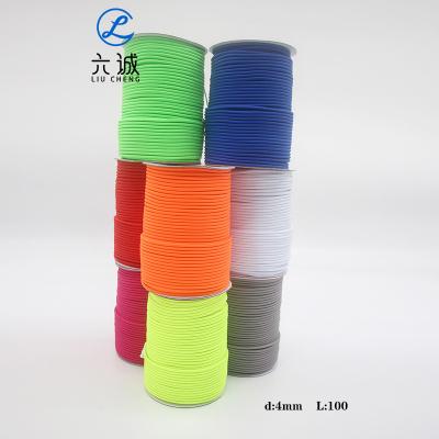 China Liucheng 4mm Durable Elastic Rope Round Solid Color Latex Stretch Ties Bungee Rope for sale