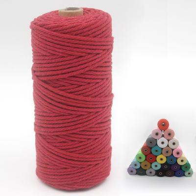 China High Tenacity Factory Wholesale Price Cotton Braided 10mm Polyester Macrame Cord Rope for sale