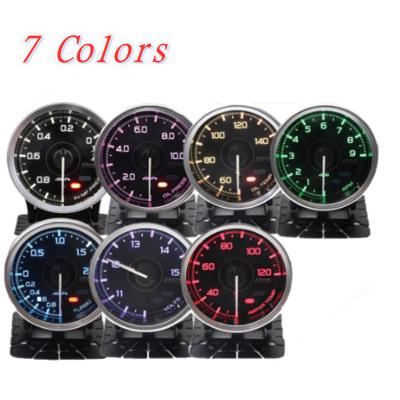 China Universal 2.5 Inch 7 Color Defi A1 Modified Meter Water Temperature Gauge Oil Temp Oil Pressure Turbo Boost With Sensor for sale