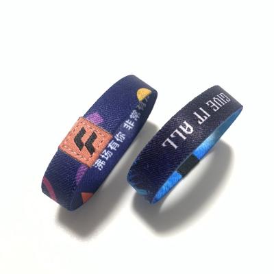 China Custom Logo Size Wristbands Colorful Elastic Wristband Business Gift Reusable For Kids for sale