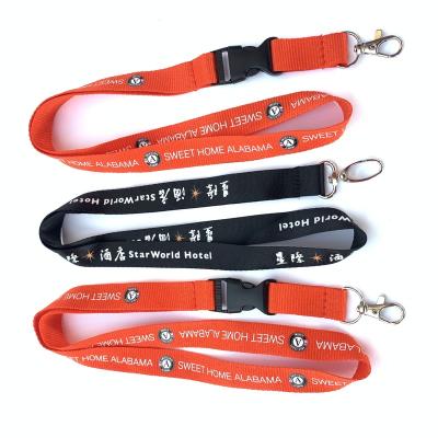 China Custom Polyester Silkscreen Printing Polyester Lanyards With Logo Custom Nylon Lanyard High Quality for sale