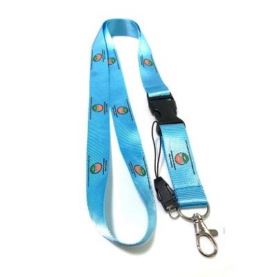 China Polyester Customized Plain White Jacquard Print Logo Neck Strap Custom Lanyard Colorful Woven Nylon for sale