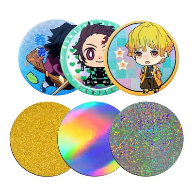 China As Your Idea Wholesale Double Round Snap Badges Colorful Tinplate Brooches Cartoon Anime Pins Custom Pin for sale