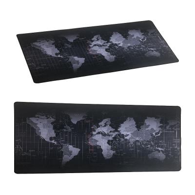 China Black Popular PASSIONATE Large Neoprene Non-slip Custom Map Mouse Waterproof Rubber Keyboard Pad for sale