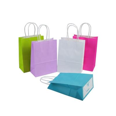 China Eco Friendly Recyclable Custom Printing Recycle To Take Out Large Shopping Kraft Paper Bag With Handles Gift Paper Bag for sale