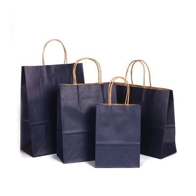 China Recyclable Fashion Customized Handle Paper Bag Recyclable Gift Paper Bag Kraft Flat Packaging Paper Bag With Handle for sale