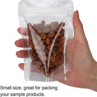 China Wholesale Reusable Reusable Plastic Mylar Bag Recyclable Frosted Packaging Flat Bottom Food Grade Clear Pouch With Zipper for sale