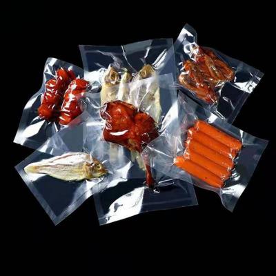 China Recyclable Chamber Vacuum Machine Use Precut PA Food Packaging Glossy Transparent Clear Plastic Nylon Heat Sealable Vacuum Bag for sale