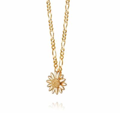 China Hot Sales Of Sunflower Romantic Women's Jewelry 18K Gold Maids Crafted 925 Sterling Silver Trendy Pendant for sale