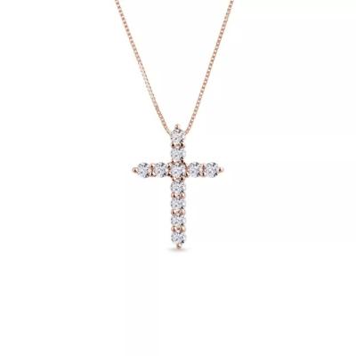 China Small Rose Gold Cross Chain Pendant silver in 925 Sterling Silver for sale