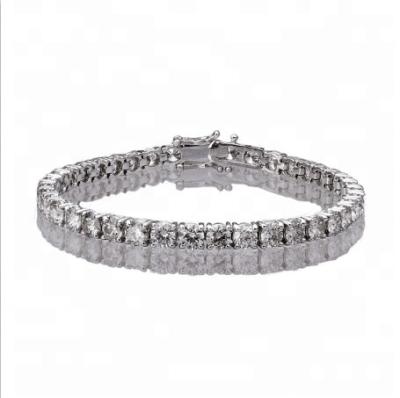 China Wholesale CLASSIC 925 Sterling Silver Body Jewelry Gold Plated Tennis Women's Bracelet for sale