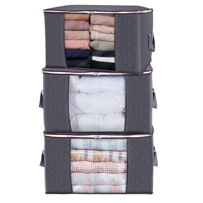 China Sustainable Quilt storage bag factory customizable non-woven clothes quilt organizing bag large capacity moving luggage packing bag for sale