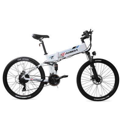 China Aluminum Alloy 20 Inch Integrated Wheels Ebike 10A Big Battery Powered E Bike Folding Electric Bike for sale