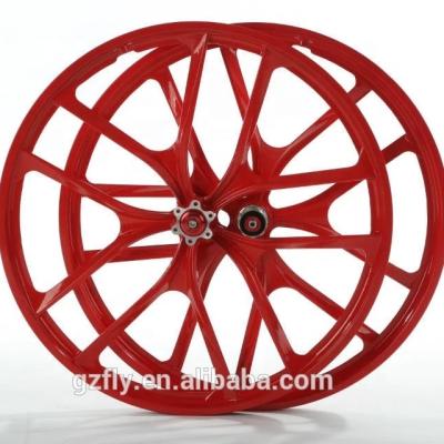 China Mountain Bikes New Wholesale 22inch Magnesium Alloy MTB Bike Wheels 10-Spoke Mountain Bicycle Wheelset for sale