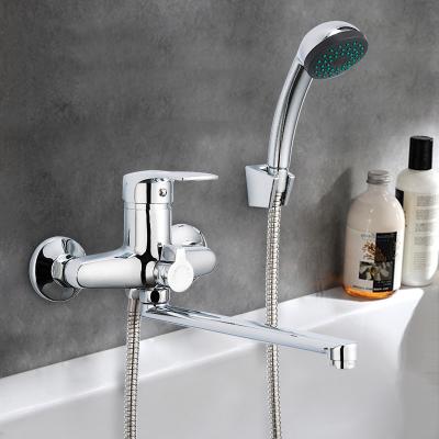 China Chrome Zinc Alloy Modern Bathroom Shower Set  Sliding Bar Outlet Hose Bath Shower Faucets for sale