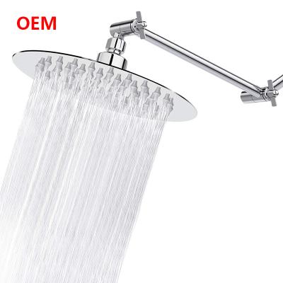 China High Pressure Shower Spray Head Stainless Steel Adjustable Shower Head Ultra Slim for sale