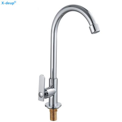 China Sink Rotatable Single Cold Kitchen Tap Deck Mounted Contemporary Faucet for sale