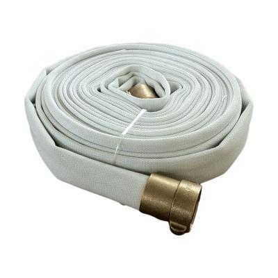 China Wholesale Price Rubber Polyester + Natural Rubber Lined Canvas White Fire Hose for sale