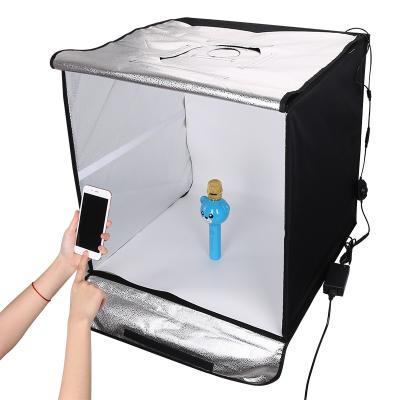 China Acrylic+ABS+PVP+Alloy Photography Fabric Fold Camera Shoot Photo Studio Mini Portable Kit Tent Led Light Soft Box for sale