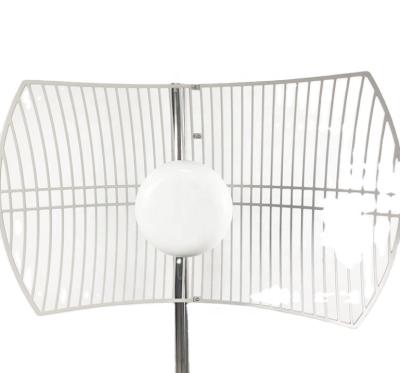 China Plastic +metal Mesh Paraboloid Antenna Directional Outdoor GSM 698 MHz to 4000 MHz 2x24dbi GSM 3g and 4g Mimo Antennas Outdoor Antennas for sale