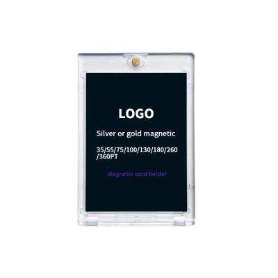 China Fashion High Frequency Ready To Ship 35 Pint One Touch Business Student Id Name Card Magnetic Transparent Case Holder for sale