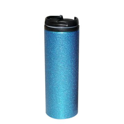 China 16oz Stainless Steel Plastic and PP Lean Tumbler Coffee Mugs Cups With Inner Plastic Lids and Leak Proof for sale