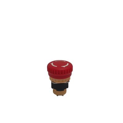 China China 16mm Waterproof Push Button Emergency Stop Switch 2NC IP66 Diameter 16m for sale