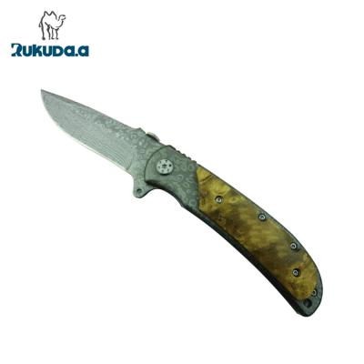 China Camping Knife Damascus Survival Folding Knife Blanks for sale