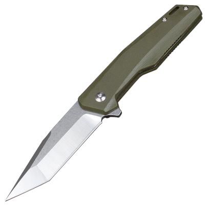 China Wholesale Group of Ten D2 Blade Non-variable Handle Ball Bearing Open Fast Folding Pocket Knife For Camping for sale