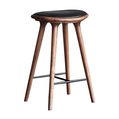 China Modern Industrial Commercial Wooden Leather Vintage Bar Retro Bar Bistro Table Chair and Industrial Bair Stools for sale