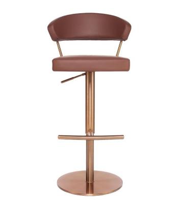 China Modern Bar Chair Rose Gold Chair (Height Adjustable) Height Adjustable Barstool for sale