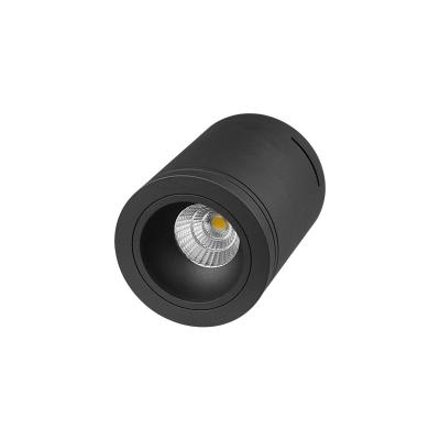 China Surface Mounted 2.5 Inch Aluminum Black Round LED COB Surface Mounted Anti Glare Downlight 7W for sale