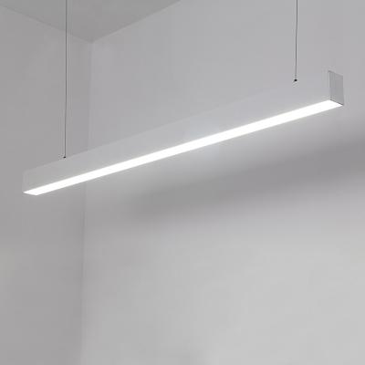 China Contemporary White Black Aluminum 1.2 Meter Long 30w 2800lm LED Linear Pendant Light Fixture For Office for sale