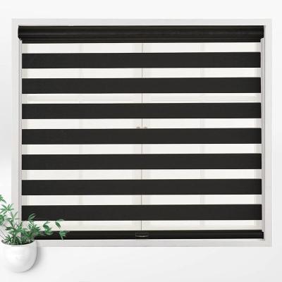 China Modern Window Manufacturing Blind Cordless Light Filtering Zebra Blinds Integrated Window Blinds for sale