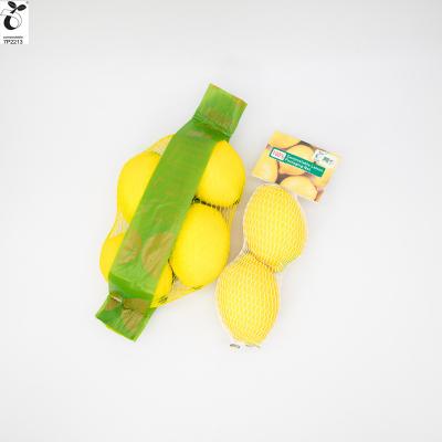 China Compostable 100% PLA Cornstarch Citrus Knitted Netting Tubular Extrute Tubular Net Carry Bag Pouch Picking Packing Fruit Mesh Bag for sale