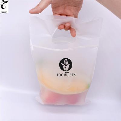 China 100% Compostable 100% Compostable Material Recycle Pla Zip Lock Plastic Bags For Clothes Packaging Swimwear/Towel Bags With Handle Loop for sale