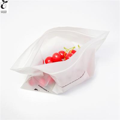 China Custom Size 100% Compostable 100% Compostable Recyclable Biodegradable Recycle Plastic Poly Pla Clear Slider Seal Zip Lock Bags for sale