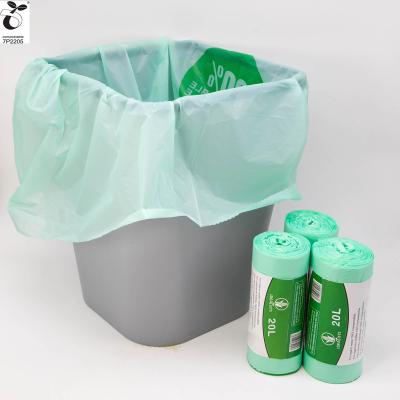 China 100% Compostable New Product Idea 2019 Idealists Compost OK Home Waste Bin Extra Thick Liners Refuse Bags 6 Gallon 10L 20L Biodegradable Green for sale