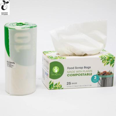 China Carry Bag Refuse Bag En 13432 100% Compostable 3 Gallon Waste Bag Small Bin Liner Ideal For Kitchen Trash Cans And Waste Bags Where Small for sale