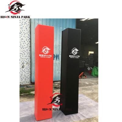 China Straight Aluminum Alloy Frame Ninja Protective Boot Vertical Guard Pole Pad for ninja course for sale