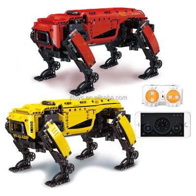 China DIY PLAY 15066 MOLD KING Technical Robot DIY Toys RC Motorized Boston Dynamics Dog Model AlphaDog Building Blocks Bricks Great Gifts for sale