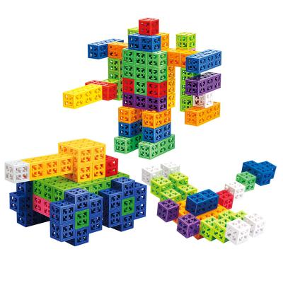 China DIY TOY Plastic Square Cube Building Block Robot Airplane Colors Learn Blocks Montessori Preschool Toys For 1 2 3 Years Old for sale