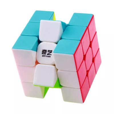 China Hot Sales Factory Wholesale QiYi Warrior 3x3 Magic Speed ​​Cube Stickerless Puzzle FLASHING Cube For Kids Educational Toys for sale